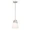 Z-Lite Z-Studio Pendant, 1-Light, 8 In.W x 9.5 In.H, Brushed Nickel/Ivory 743P8-BN - alternate 3